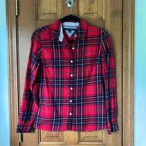 Tommy Hilfiger Plaid Button Down Shirt (S/M)